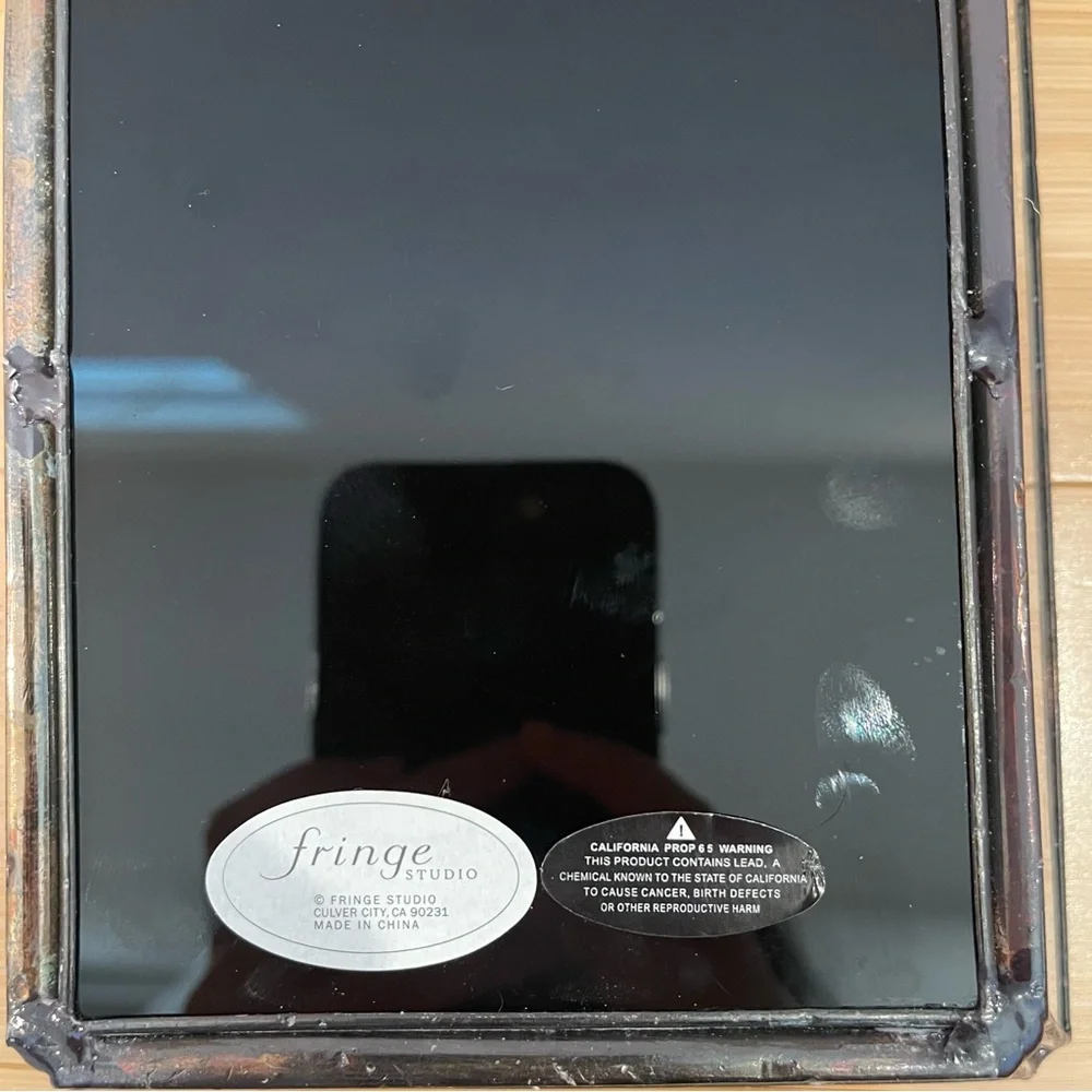 Fringe Studio Floral Gray Glass Deep Tray